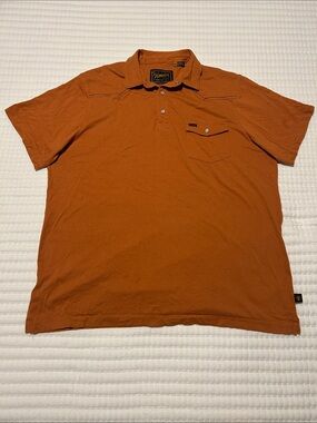 Howler Brothers Men's Rust Orange Short-Sleeve Polo XXL